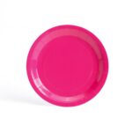 Solid Color Style Pure Rose Red Party Disposable Tableware Set