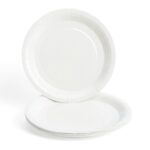 Solid Color Style Pure White Party Disposable Tableware Set