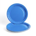 Solid Color Style Pure Blue Party Disposable Tableware Set