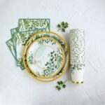 Printed Pattern Style Green Swallow Party Set