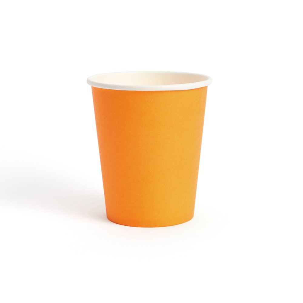 Solid Color Style Pure Orange-Yellow Party Disposable Tableware Set