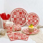 Printed Pattern Style Fiery Hearts Party Set