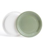 Solid Color Style Sage Green Party Disposable Tableware Set