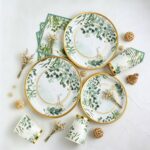 Printed Pattern Style Green Swallow Party Set