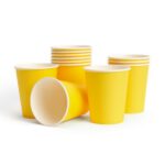 Solid Color Style Pure Lemon Yellow Party Disposable Tableware Set