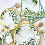 Printed Pattern Style Green Swallow Party Set