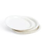 Solid Color Style Pure White Party Disposable Tableware Set