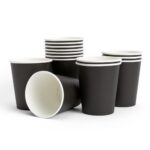 Solid Color Style Pure Black Party Disposable Tableware Set