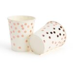Gold Hot Stamping Style Rose Gold Happy Birthday Party Disposable Tableware Set