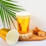 Solid Color Style Shiny Gold Disposable Party Tableware Set