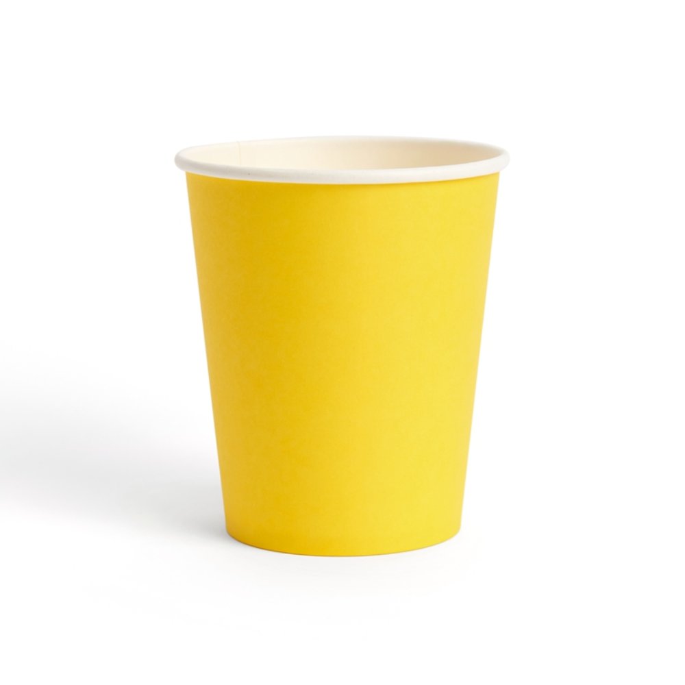 Solid Color Style Pure Lemon Yellow Party Disposable Tableware Set