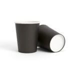 Solid Color Style Pure Black Party Disposable Tableware Set