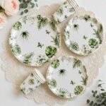 Printed Pattern Style Monstera Leaf Party Set