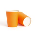 Solid Color Style Pure Orange-Yellow Party Disposable Tableware Set