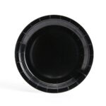 Solid Color Style Pure Black Party Disposable Tableware Set