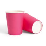 Solid Color Style Pure Rose Red Party Disposable Tableware Set