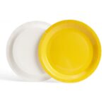 Solid Color Style Pure Lemon Yellow Party Disposable Tableware Set