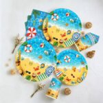 Printed Pattern Style Summer Beach Party Disposable Tableware Set